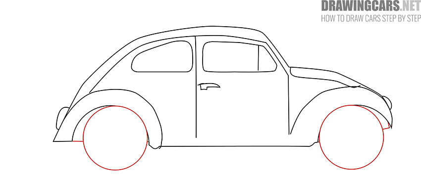 vw beetle simple drawing
