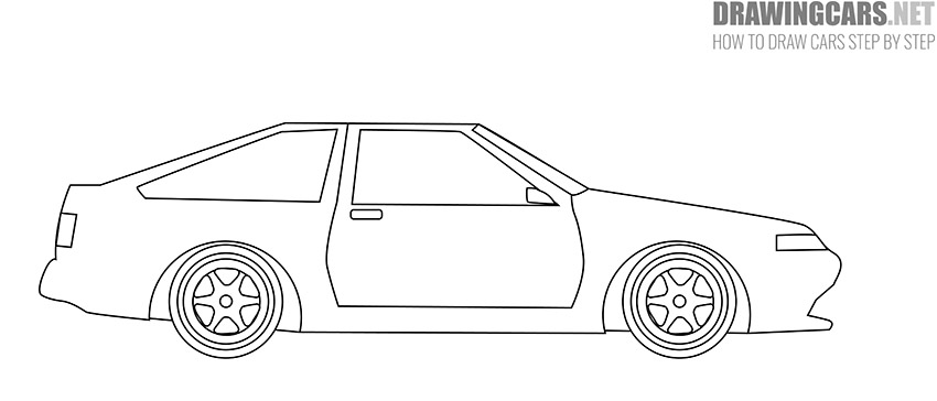 Coupe Car drawing lesson for kids