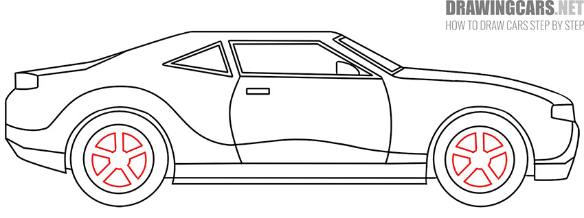 How to Draw a cartoon Chevrolet Camaro