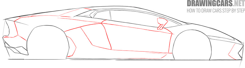 Lamborghini Aventador drawing guide