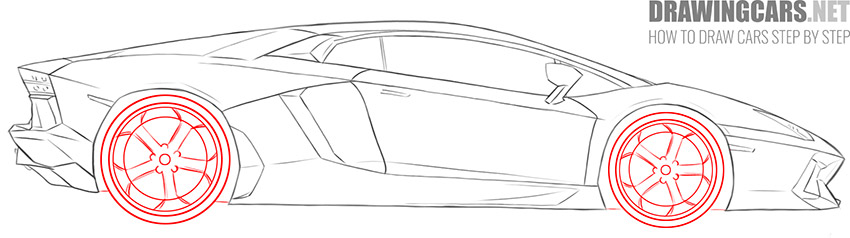 easy Lamborghini Aventador drawing