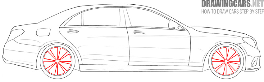 easy Mercedes-Benz S-Class drawing