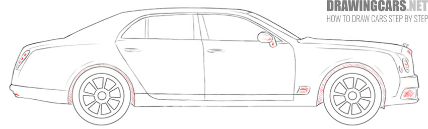bentley car drawing