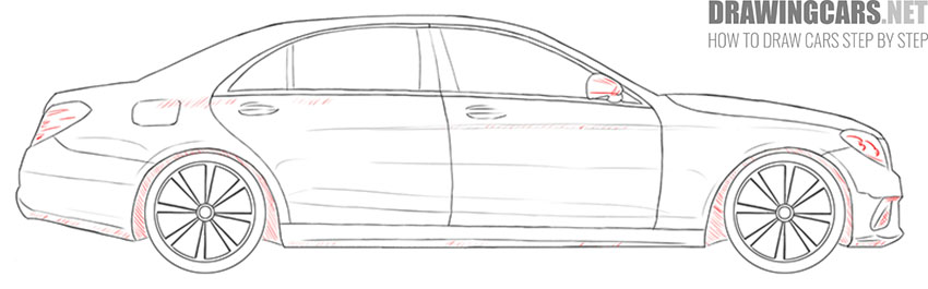 mercedes benz s class drawing very easy
