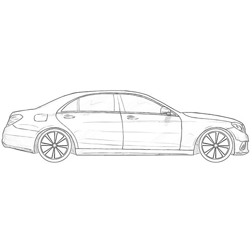 How to Draw Mercedes-Benz S-Class