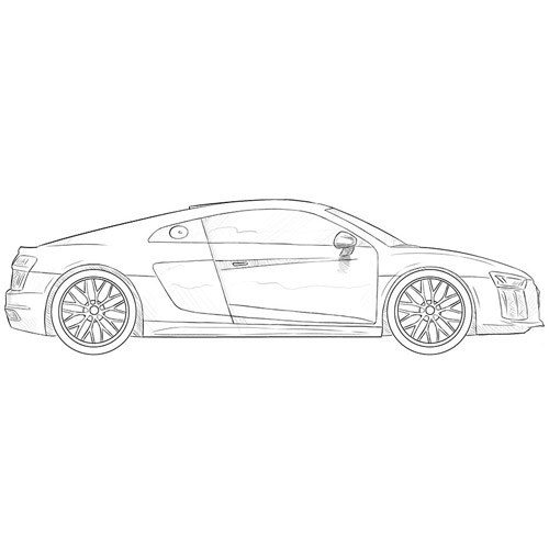how to draw a supercar