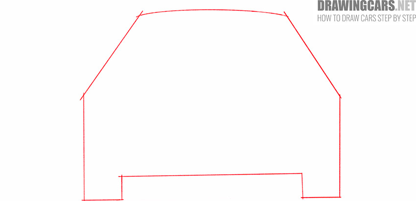 how to draw a car from the back easy