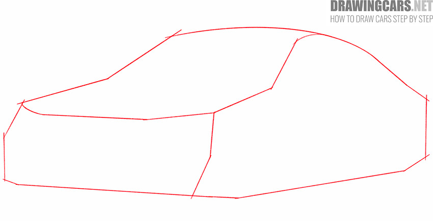 how to draw a car in 3 point perspective
