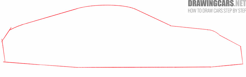 how to draw a porsche car
