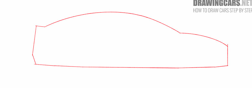 how to draw a tesla model 3 easy