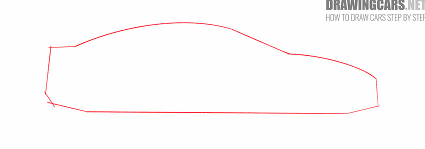 how to draw a tesla model s easy