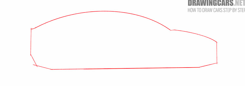 how to draw a tesla model x easy
