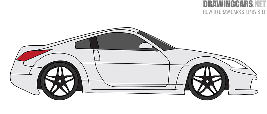 cartoon Sports Car drawing