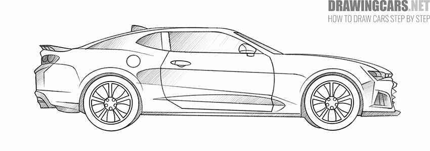 chevrolet camaro drawing step by step