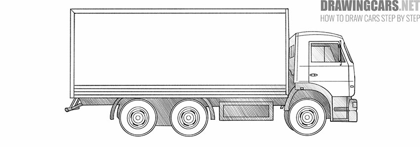 delivery truck drawing for beginners