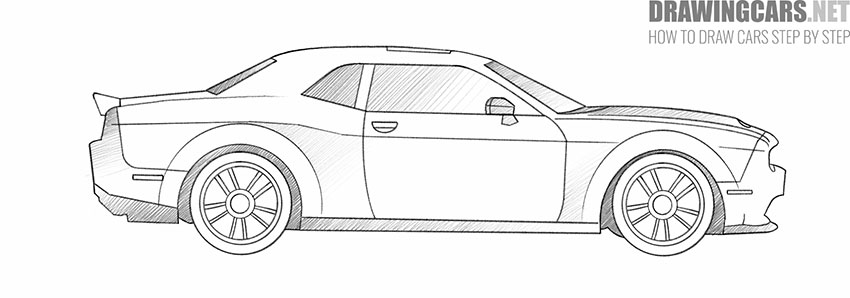 simple Dodge Challenger drawing