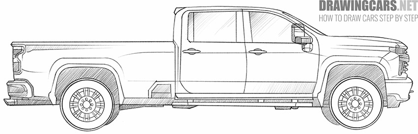 truck drawing step by step