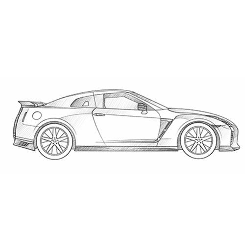 How to Draw a Nissan GT-R