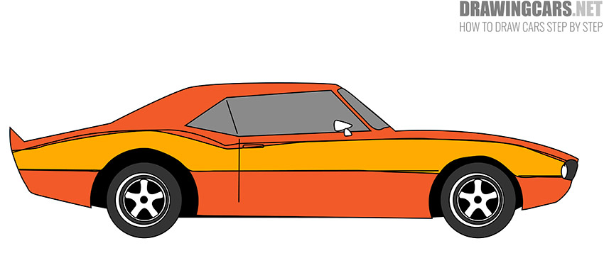 how to draw a muscle car very easy