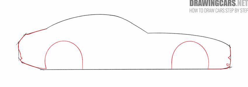 How to Draw a Mercedes-Benz GT-Class simple