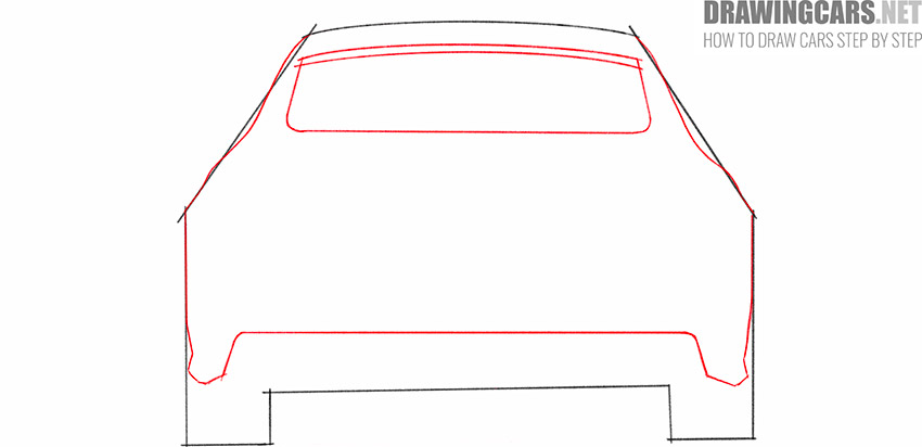 car from back drawing