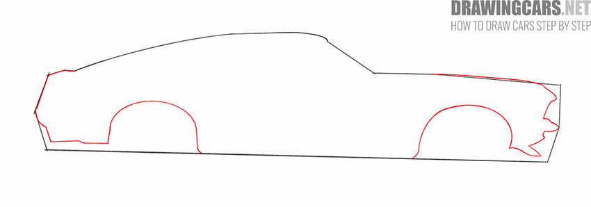 how to draw a old ford mustang