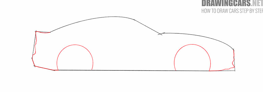 how to draw a toyota supra car