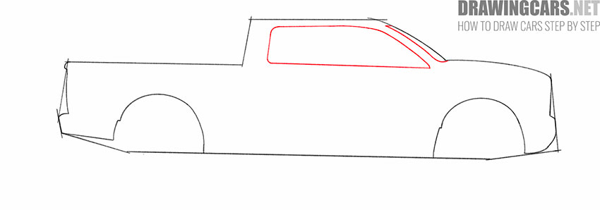 how to draw a dodge ram car