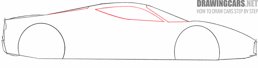 how to draw a ferrari car easy