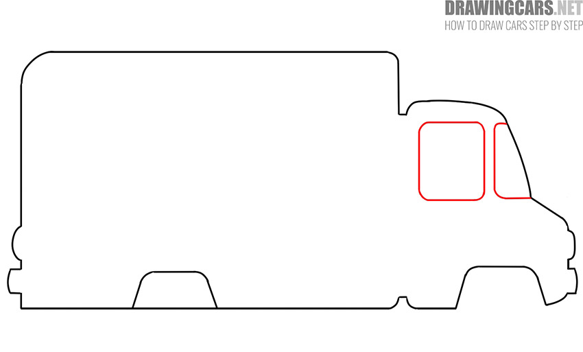 how to draw a mini truck easy