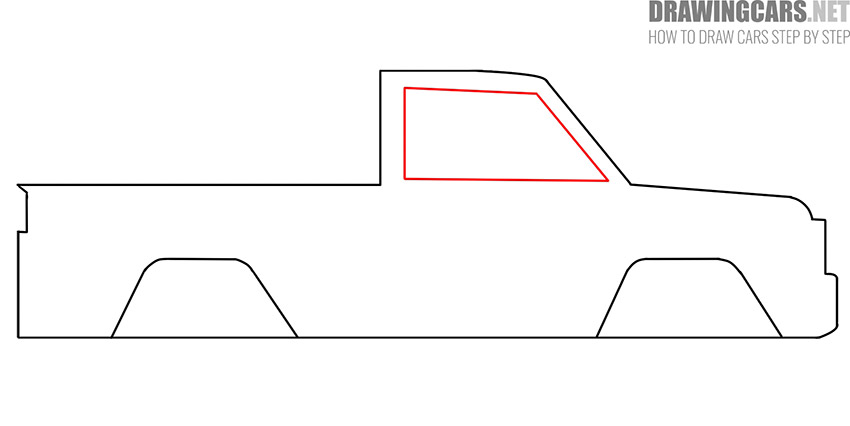 how to draw a pickup truck simple