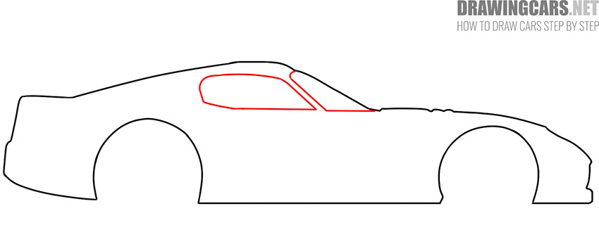 how to draw a supercar side view