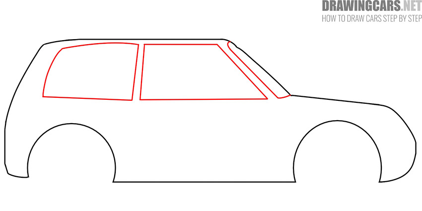 how to draw a very small car