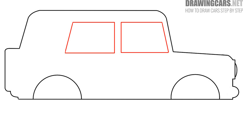 how to draw an suv simple