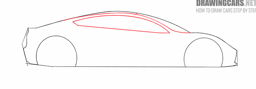 tesla roadster drawing tutorial