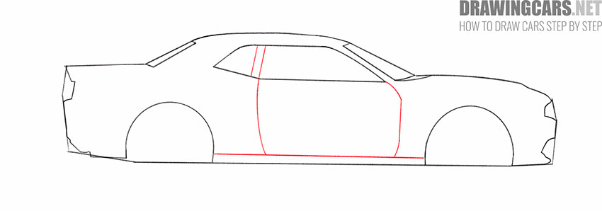 Dodge Challenger drawing tutorial