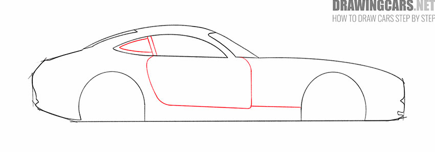 Mercedes-Benz GT-Class drawing step by step