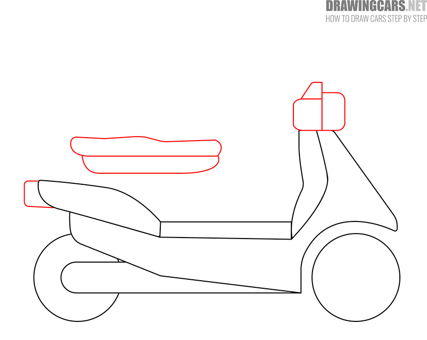Moped drawing lesson