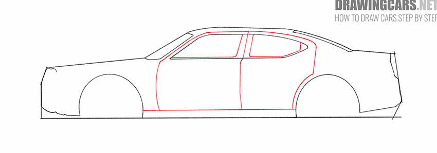 how to draw a simple police car