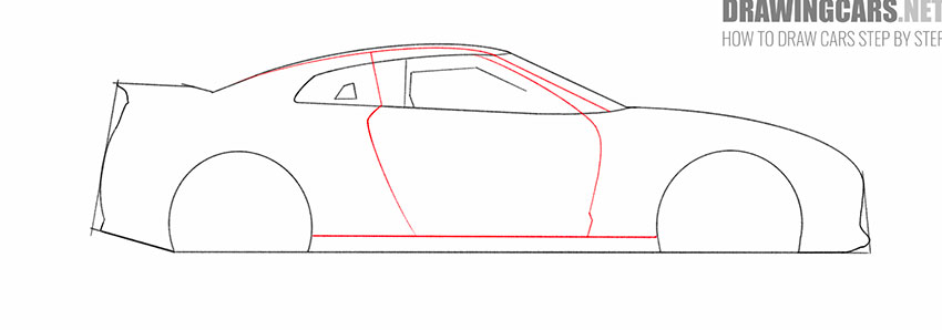 nissan gt-r drawing guide