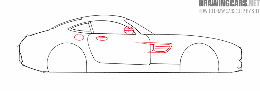 Mercedes-Benz GT-Class drawing for beginners