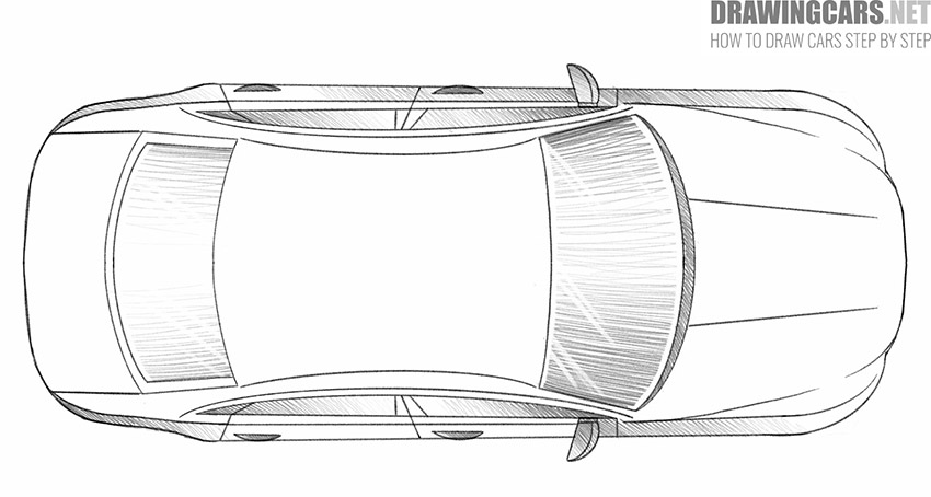 car from top drawing guide