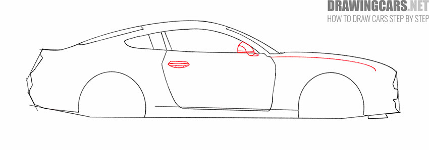 ford mustang drawing lesson