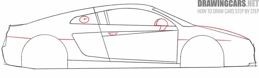 how to draw a realistic audi r8