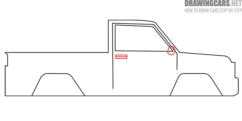 how to draw a simple pickup truck