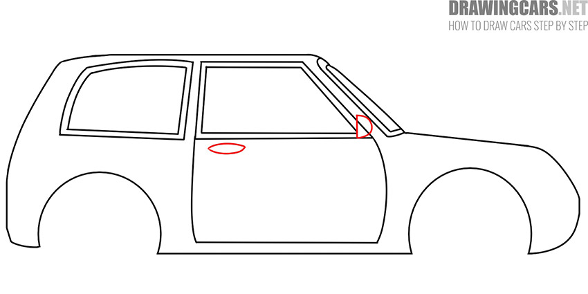how to draw a small simple car