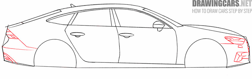 How to Draw a Car from the Side cartoon