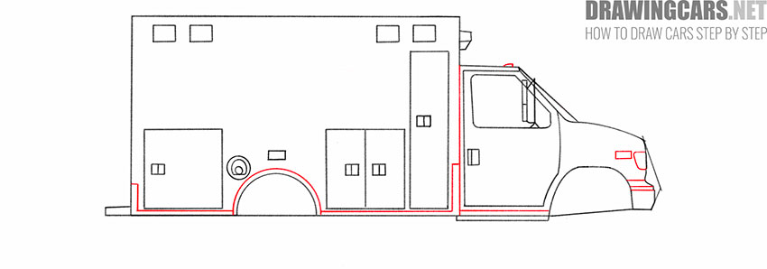 ambulance truck drawing lesson