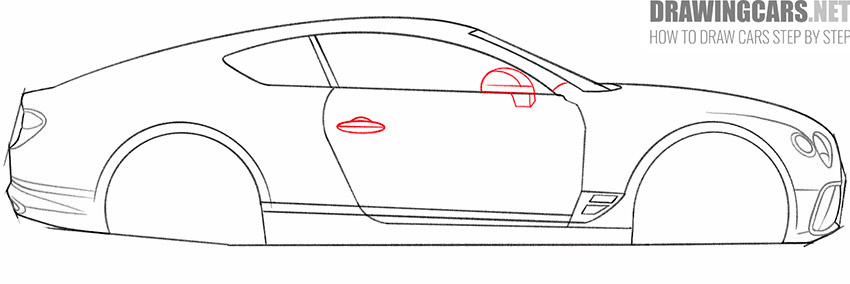 bentley continental gt drawing step by step