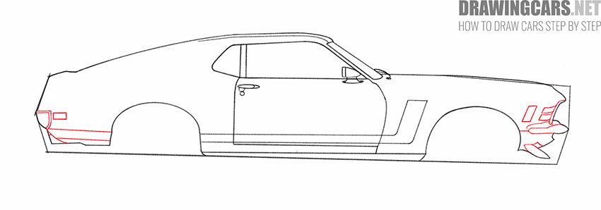 classic ford mustang drawing guide
